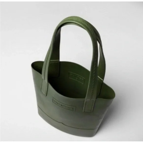 Hunter Green Rubber Tote Bag - Picture 2 of 7